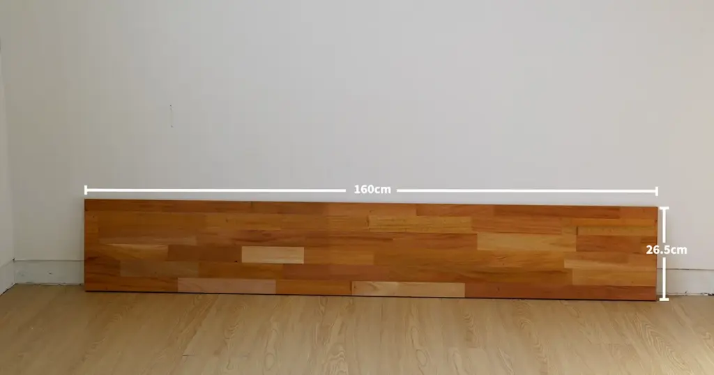 デスクシェルフに使う天板の端材